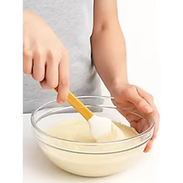 5'li Silikon Spatula Seti Bambu Saplı Mutfak Gereçleri Isıya Dayanıklı Yapışmaz Hamur Karıştırıcı Pasta Fırçası Kaşık Spatula Seti Kolay Temizlenen Sağlıklı Pişirme Araçları (Bej) - Kestane Akaju - Op