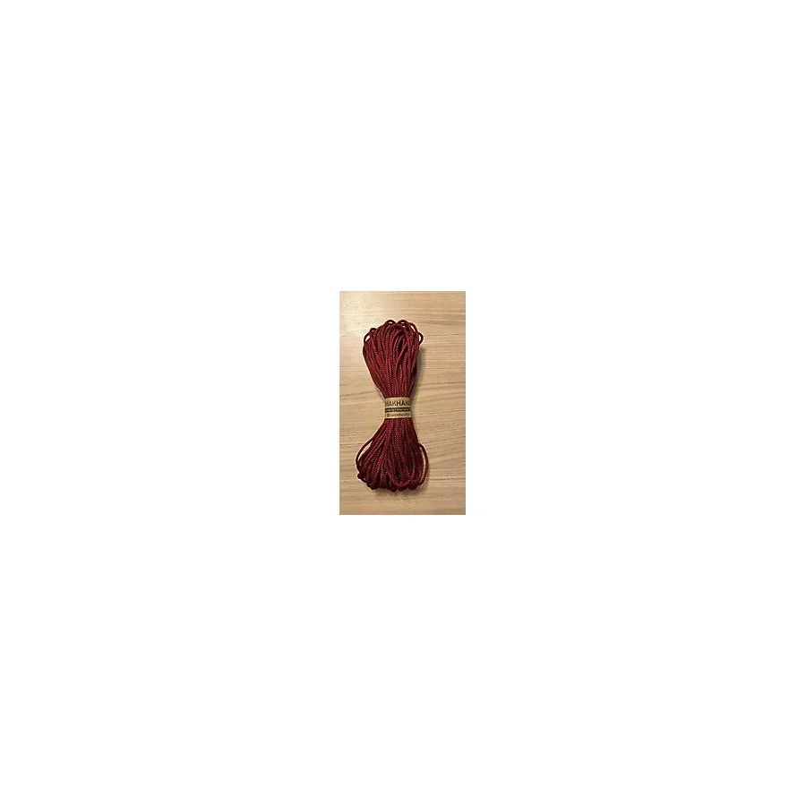 5 mm Polyester Dolgulu Kordon Ip ( 15 Farklı Renk Seçeneği ) 500 Gram - Bordo - Koyu Kırmızı
