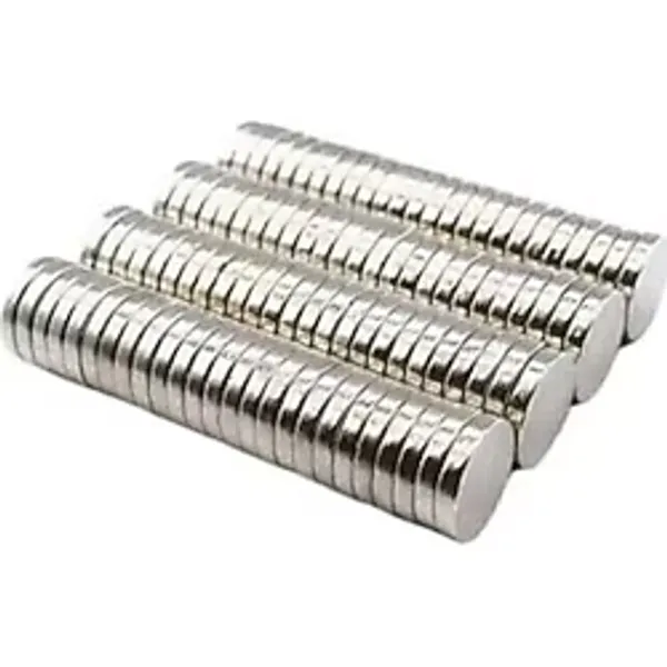 50 Adet 10X2mm Yuvarlak Neodyum Mıknatıs Güçlü Magnet Nikel Kaplamalı