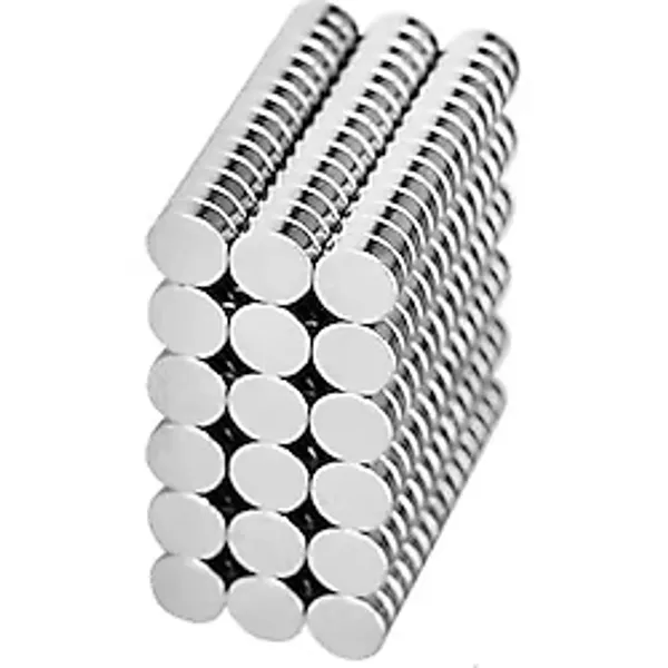 50 Adet 6x2 mm Yuvarlak Güçlü Neodyum Mıknatıs (Çap 6 mm Kalınlık 2 mm)