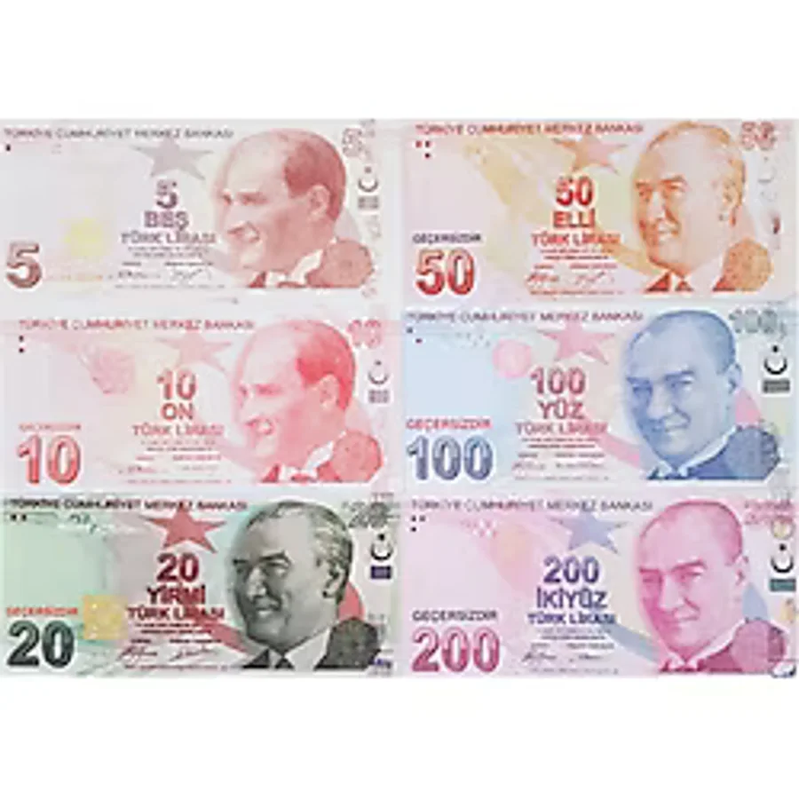 50 Adet Karışık Geçersiz Para Parti Şaka Düğün Oyun Parası Türk Lirası