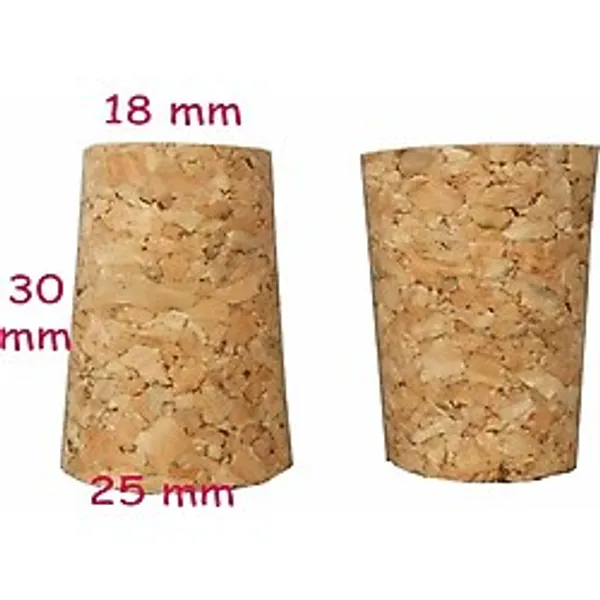 50 Adet Konik Mantar Tıpası Mantar Şişe 30X25X18