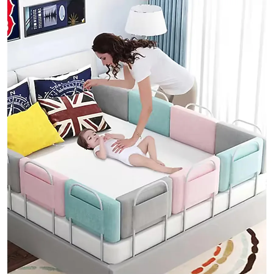50 CM Serenty Plus Yatak Bariyeri Bebek Ve Çocuk Korkuluğu Güvenlik Bariyeri GRİ