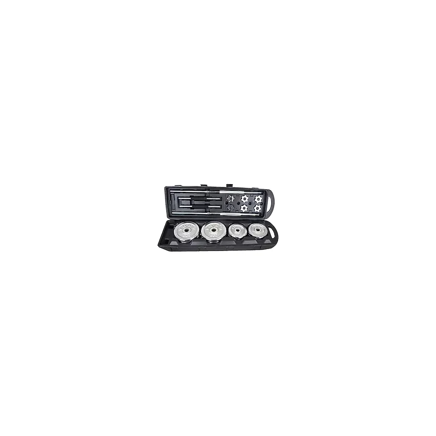 50 Kg Çantalı Krom Dambıl Seti - Döküm Plaka Ve Bar Ağırlık Seti