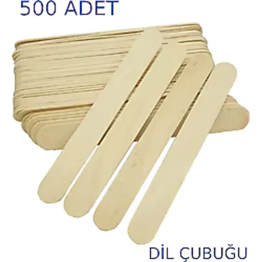 500 Adet Abeslang Geniş Dil Çubuğu Ahşap Büyük Dondurma Dil Basma Çubuğu