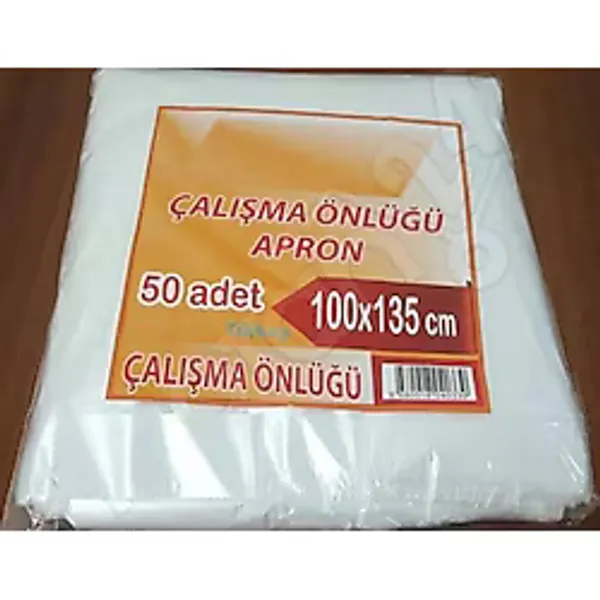 500 Adet Tek Kullanımlık Naylon Önlük Penuar Çalışma Boya Mutfak Kuaför Önlüğü Apron Kullan at