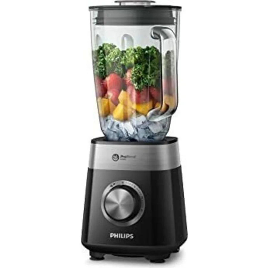 5000 Güçlü Cam Smoothie Blender Siyah, Pratik ve Şık Tasarım - Ahşap
