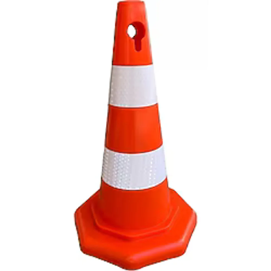 50cm Kırılmaz Trafik Konisi ( Çift Reflektifli )