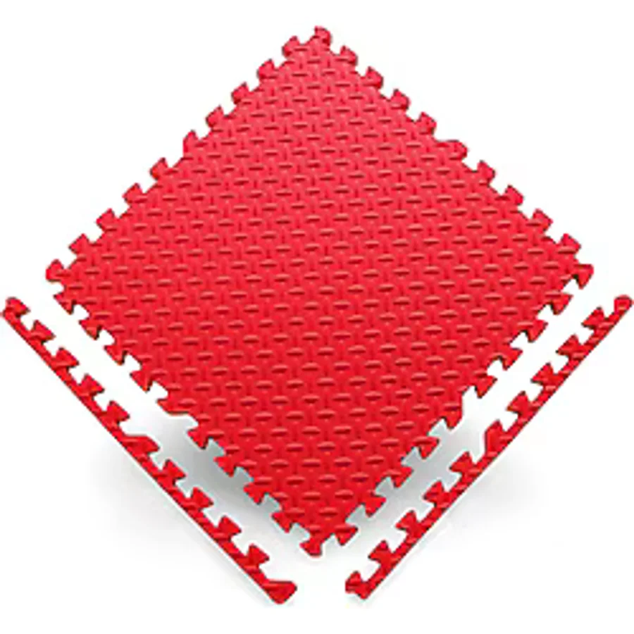 50x50 13mm Damla Desen Puzzle Tatami Minder Spor Yoga Pilates Oyun Matı Kırmızı