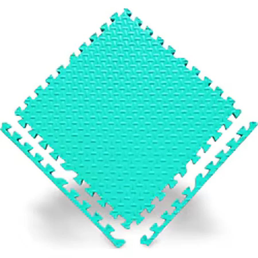 50x50 13mm Damla Desen Puzzle Tatami Minder Spor Yoga Pilates Oyun Matı Turkuaz