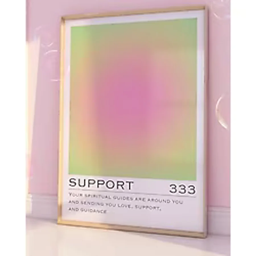 512 Store A3 Angel Numbers Aura Estetik Duvar Gradient Çerçevesiz Poster 30 X 42 A3.333