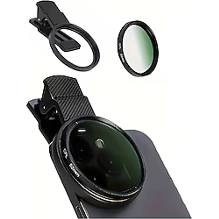 52mm Ultra Clear CPL Polarize Filtre Klipsli Telefon Lens Yansıma Azaltıcı