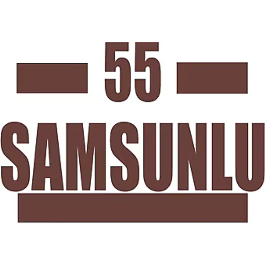 55 Samsunlu Araba Sticker 17x17 Cm Kahverengi