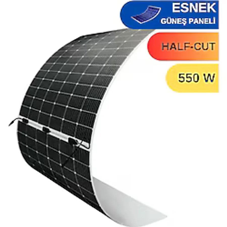 550W Esnek Güneş Paneli Marin / Karavan / Trapez Çatı / Branda Üstü Hafif Ve Kolay Montaj Solar Panel Ht72-18X Nlm