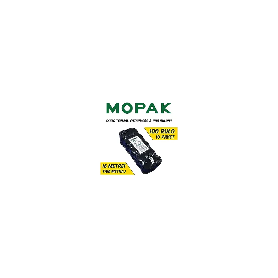 56x16 Termal Pos & Yazarkasa Kağıdı 10 Paket 100 Rulo