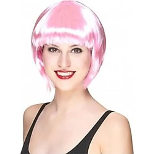 5DM Soft Pembe Renk Parti Peruğu Küt Saç
