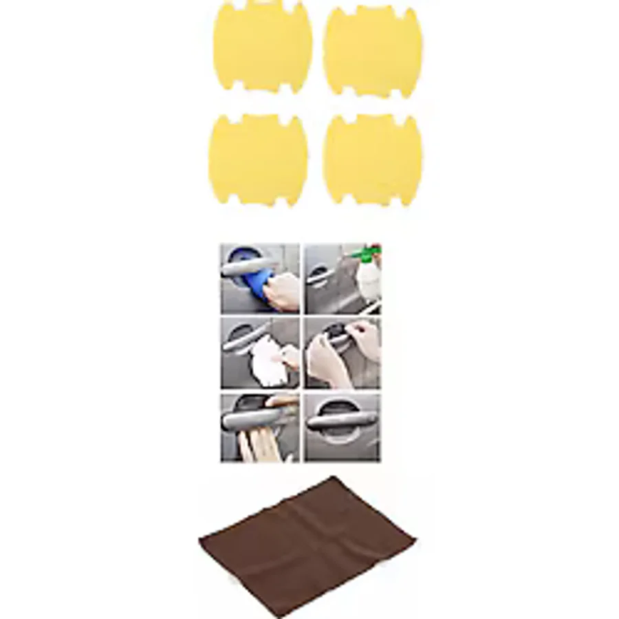 5Li Set Araba Kapı Kolu Koruyucu Çizilme Önleyici Şeffaf Sticker Film Koruma Seti