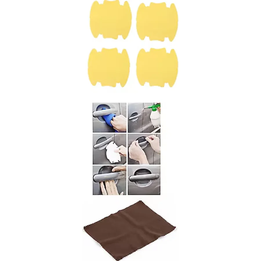 5Li Set Araba Kapı Kolu Koruyucu Çizilme Önleyici Şeffaf Sticker Film Koruma Seti