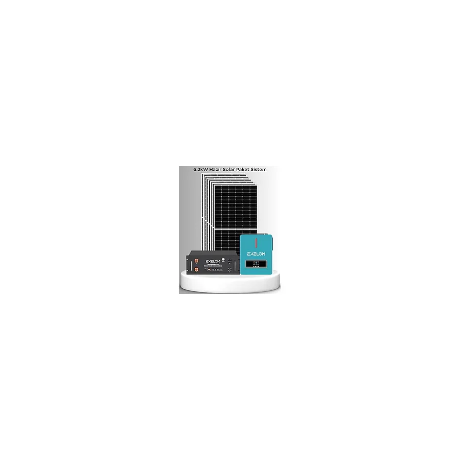 6.2Kw Hazır Solar Paket Büyük Buzdolabı - Çamaşır Makinesi - İş Aletleri (Montaj Ekipmanları Dahil)