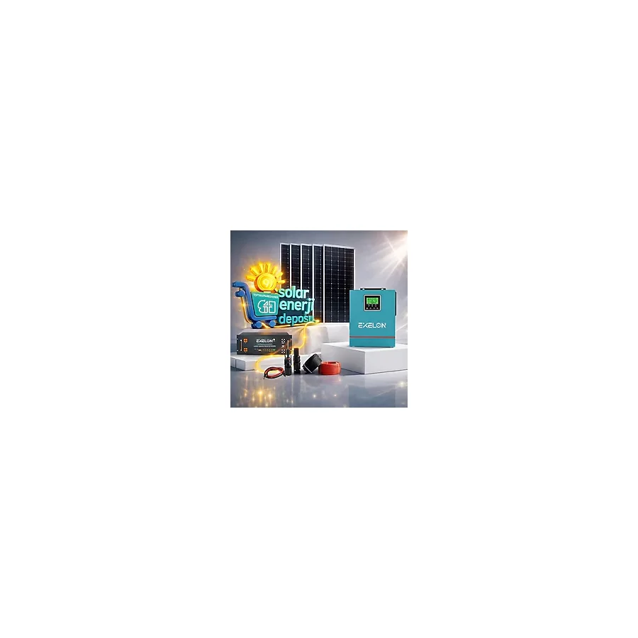 6.2Kw Lityum Akülü Solar Enerji Paketi 550W Panel + 100Ah Lifepo4 Akü