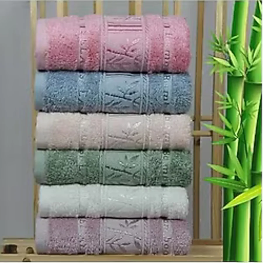 6 Adet Bambu El Havlusu 50X90cm El Yüz Havlu Seti