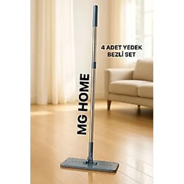 6 Parça Tablet Mop Yedek Set 105 cm Metal Sopa Temizlik Seti