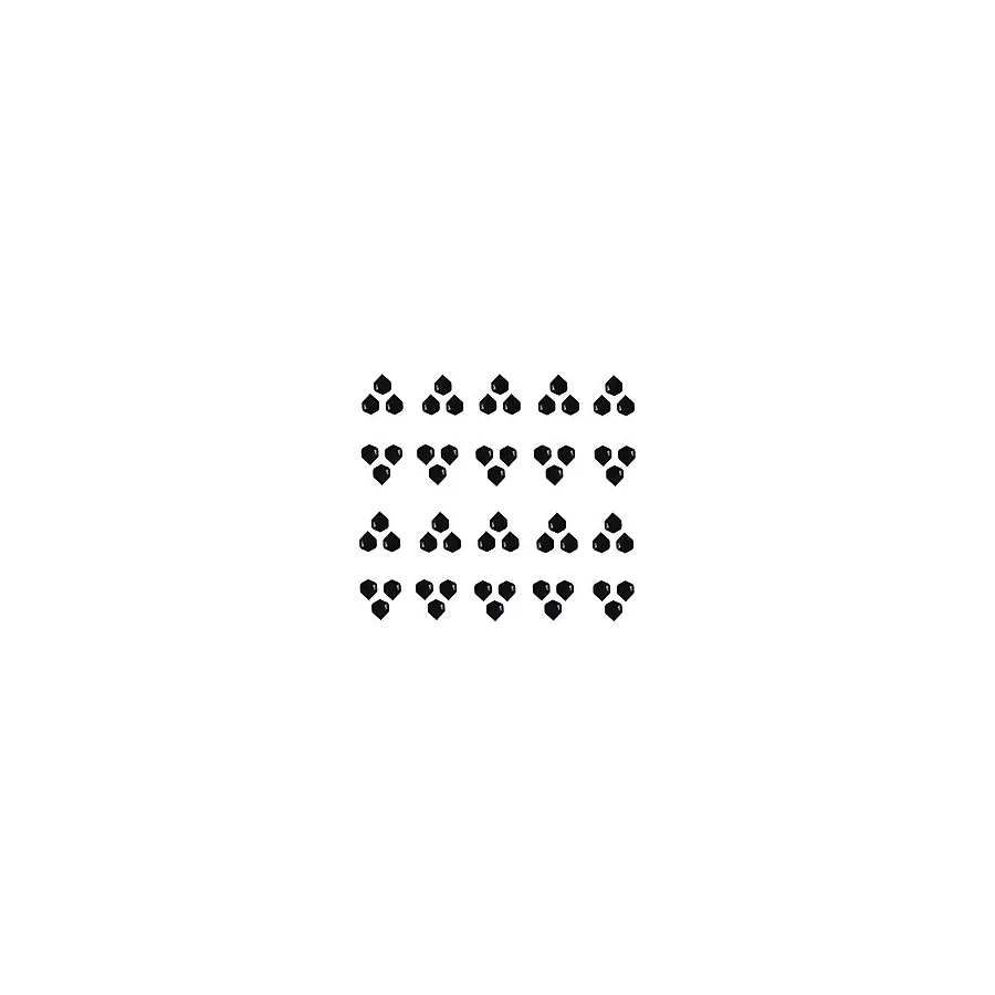 60 Adet (20 Set) Dartsan Dart Flight-Flayt. Siyah. 100 Micron PET