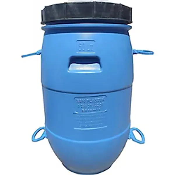 60 L Litre Varil Oval Içi Beyaz Plastik Yağ Zeytin Turşu Bidon Mavi
