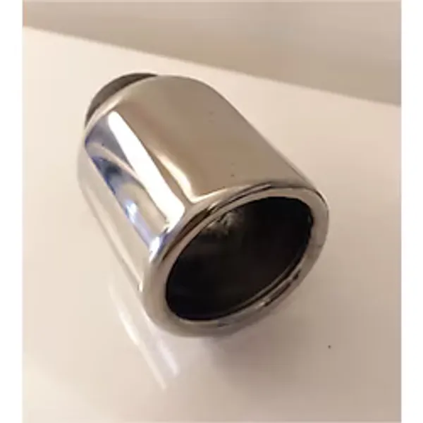 60 Mm Paslanmaz Krom İçi Boş Önü Düz Yuvarlak Tekli Egzoz Ucu