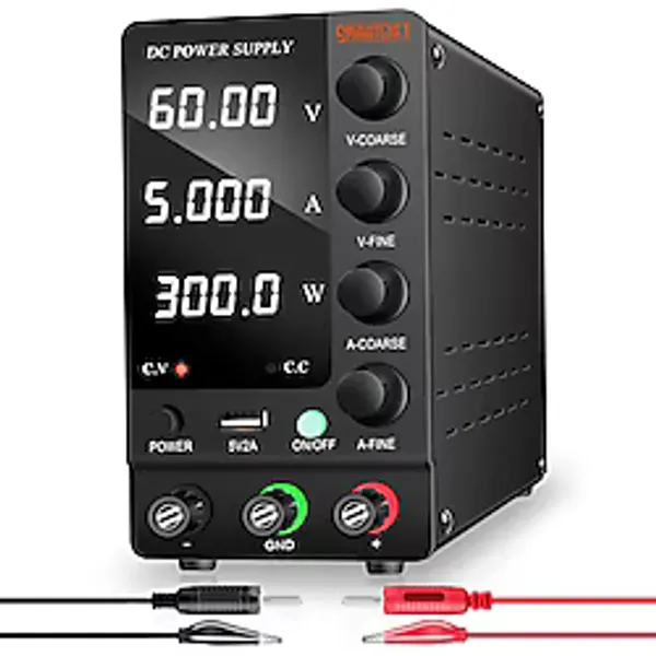 60v/5a Ayarlı Dc Güç Kaynağı Voltaj Regülatörü Gelişmiş Siyah