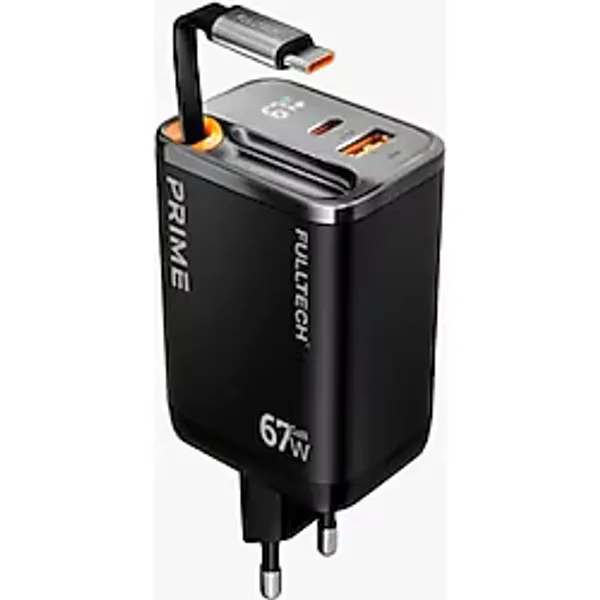 67w GaN Hızlı Şarj Adaptörü, Şarj Cihazı, 1x Type-C Girişi, 1x Usb Girişi, Dijital Gösterge, Güçlü Performans, Şarj Başlığı, Aşırı gerilim, kısa devre, ısınma ve akım koruması
