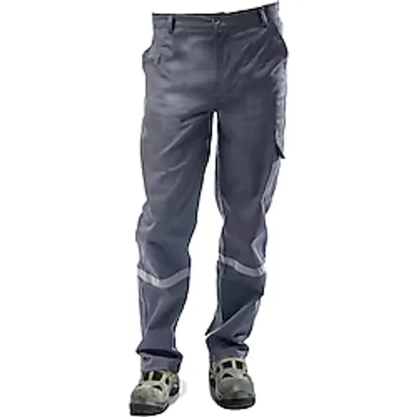 7/7 Gabardin Kışlık İş Pantolonu Komando Cepli Reflektörlü Gri