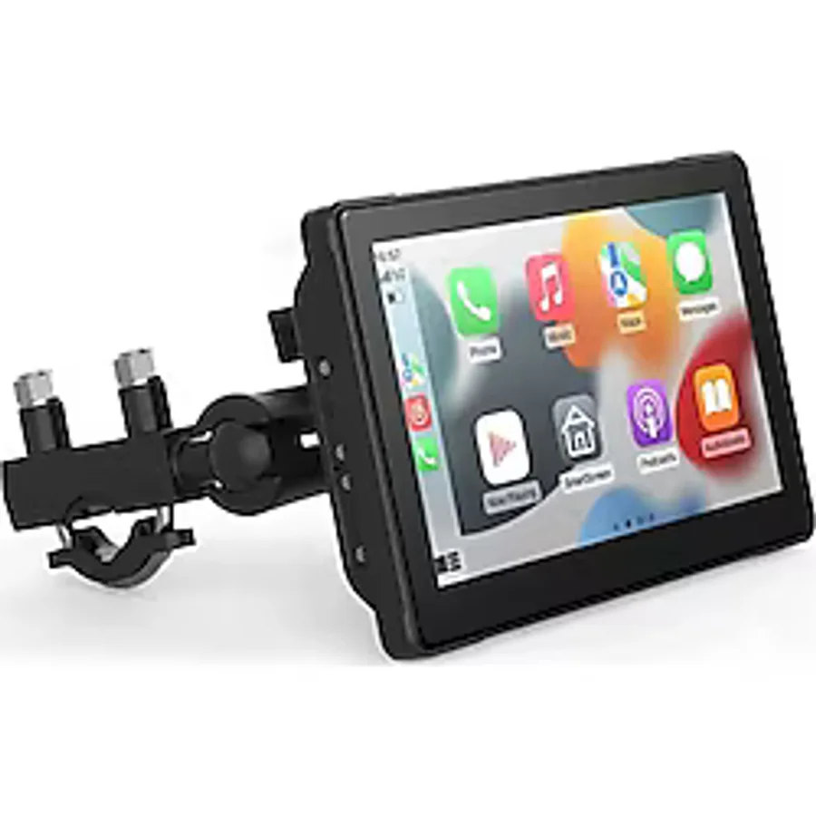 7'' Carplay Motosiklet Gidon İçin Su Geçirmez Navigasyon Akıllı Ekran Ios ve Android Uyumlu - Standart - Siyah