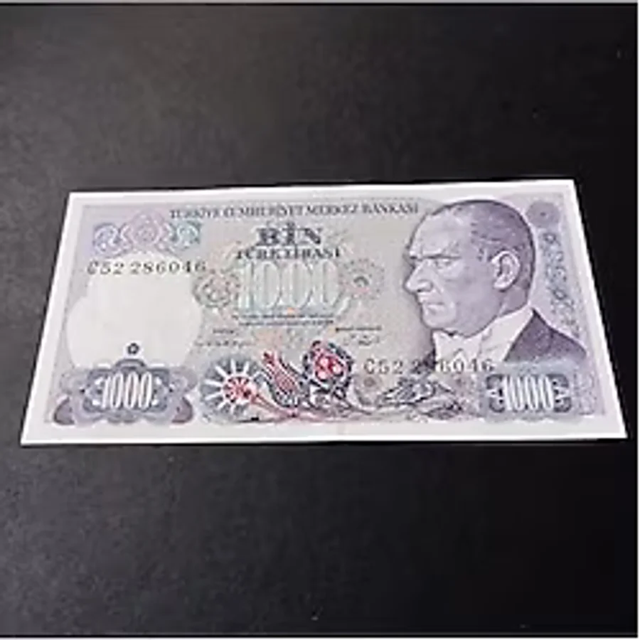 7.emisyon 1000 Türk Lirası 1.Tertip C52286046 ÇİL Eski kağıt para - 399636637e9e75de20