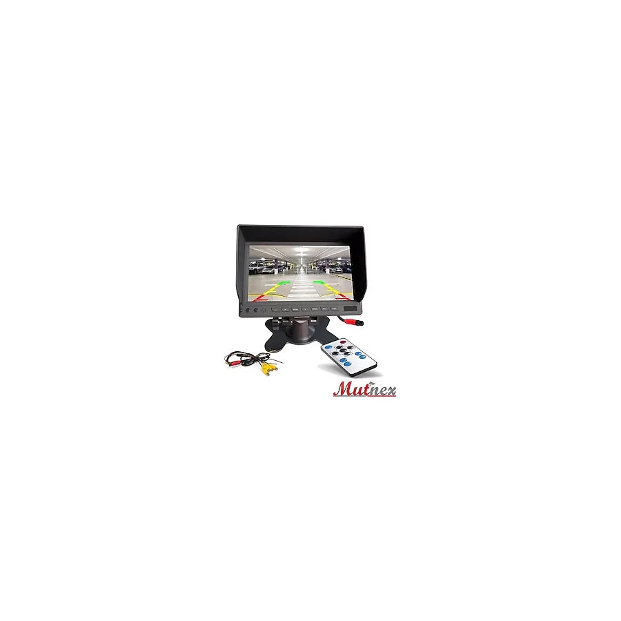 7 Inç Araç Içi LCD Monitör - 4 Kamera Girişli Servis Araçları İçin Özel Tasarlanmış Monitör! - Siyah