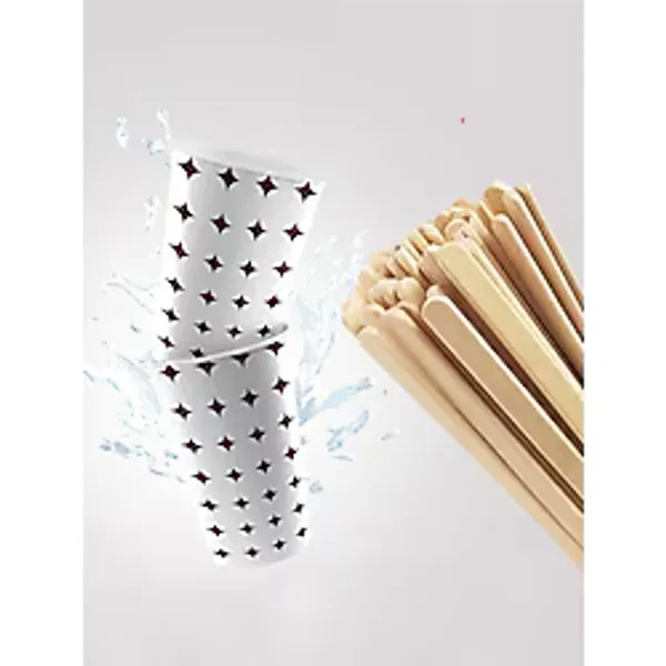 7 Oz Karton Bardak 3000 Adet + Tahta Karıştırıcı Hediye