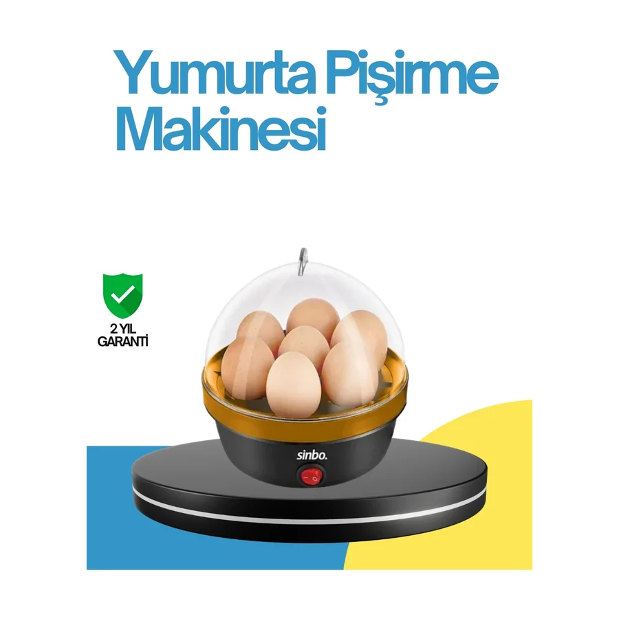 7 Yumurta Kapasiteli Yumurta Pişirme Makinesi Rafadan Orta ve Katı ( Lisinya )