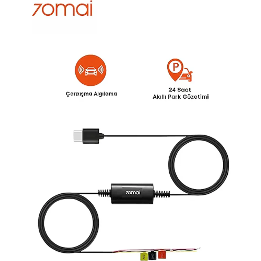 70MAİ Resmi Distribütör Garantili Up03 Park Gözetim Modu Kablosu M500 / Omni Hardwire Kit