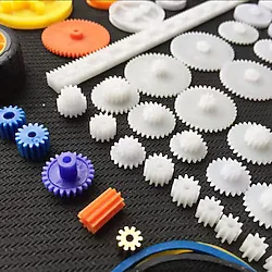 78 Parça Plastik Dişli Seti Rc Çark Arduino Oyuncak Robot Araba Mil Tekerlek