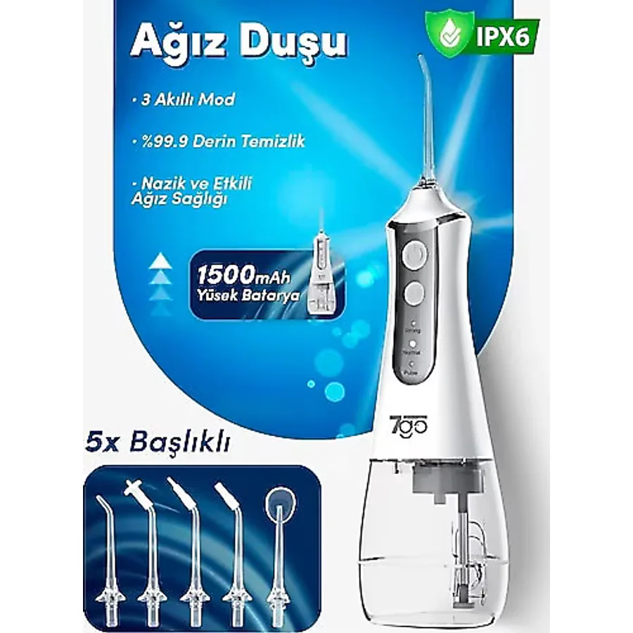 7GO 7GMF1 IPX6 Şarjlı Ağız Duşu