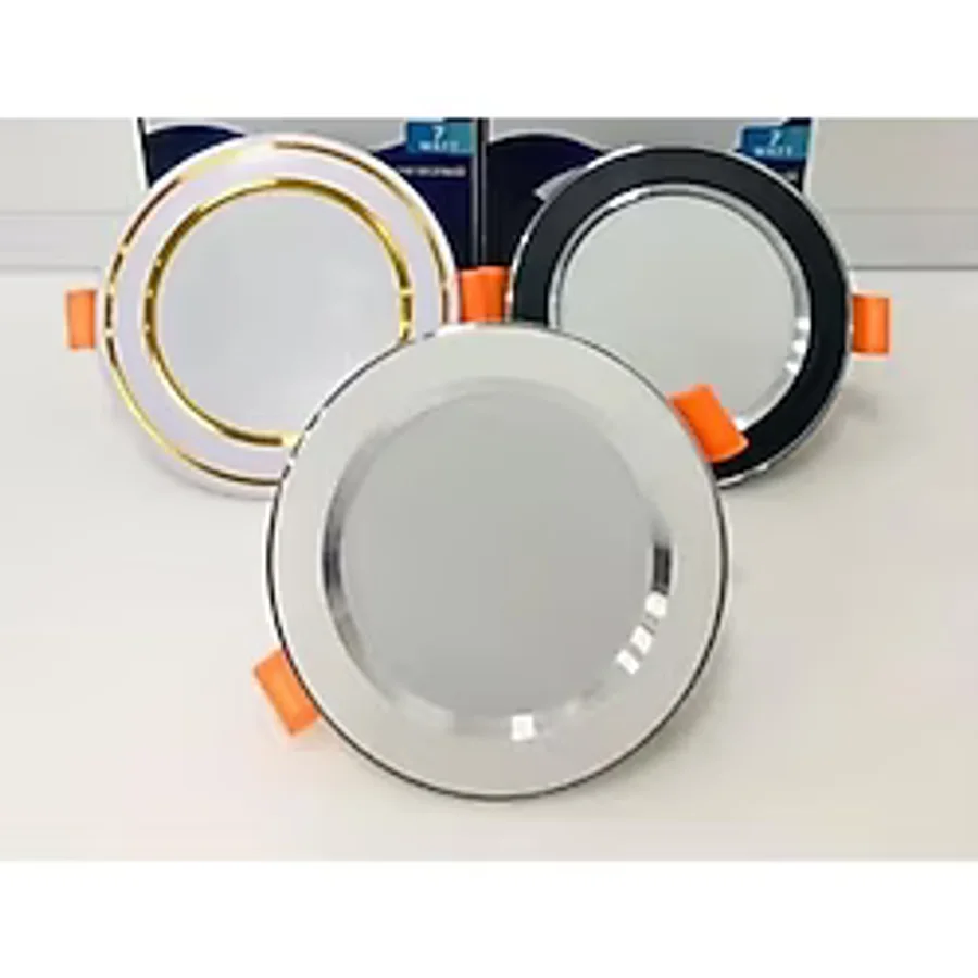 7W 3 Renk Sıva Altı Led Downlight Spot - Gold Kasa 10 Adet