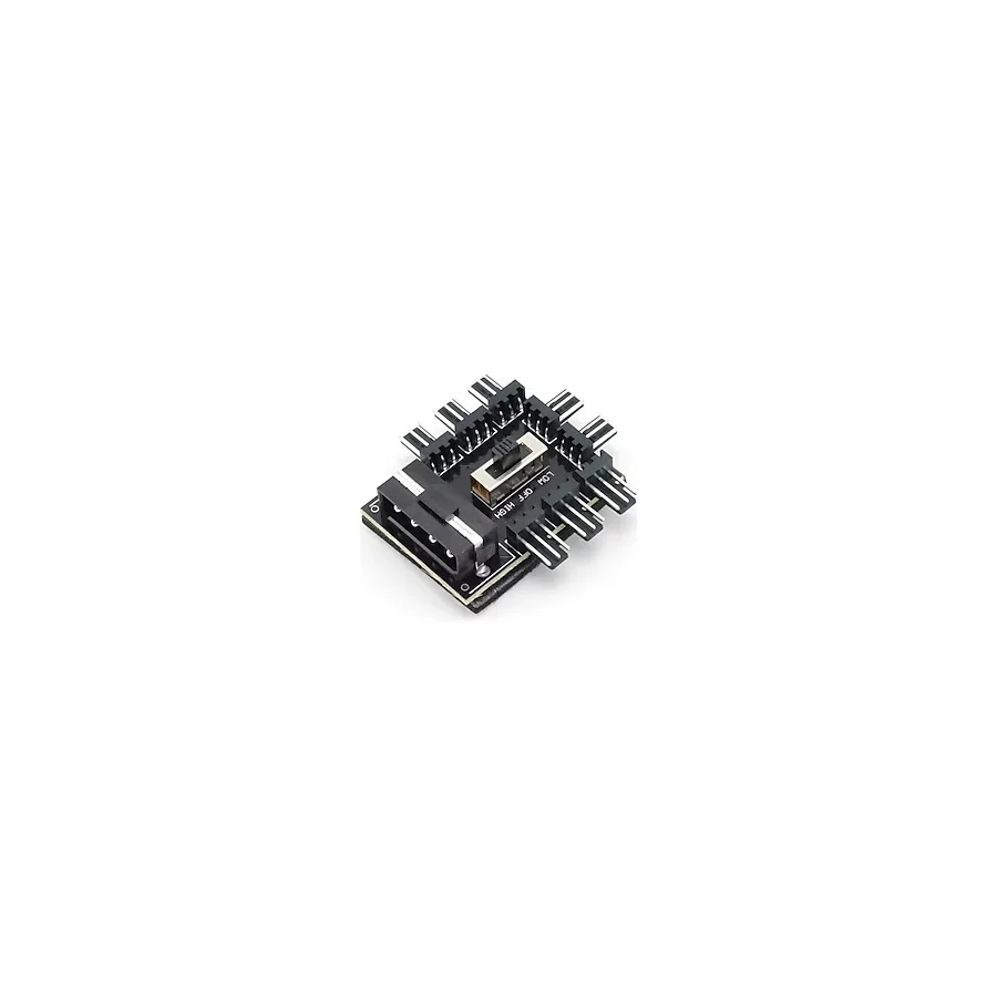 8 Port Fan Çoklayıcı 8li Fan Kontrol 2 Seviye Pwm 12V 4 Pin Fan Denetleyici Molex Ide