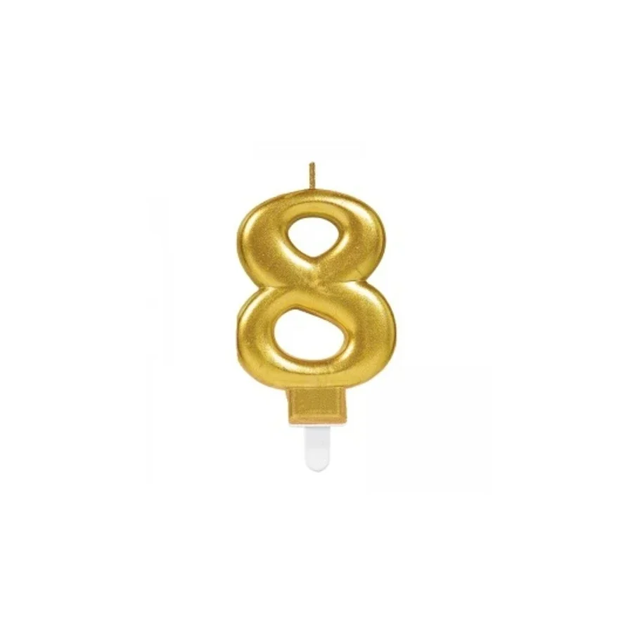 8 Rakam Mum Gold Renk