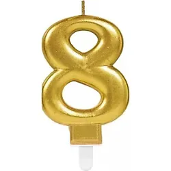 8 Rakam Mum Gold Renk