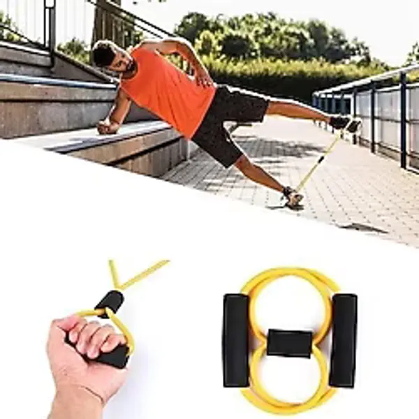 8 Şeklinde Direnç Bandı Yoga Plates Ve Vücut Geliştirme Egzersiz Bandı