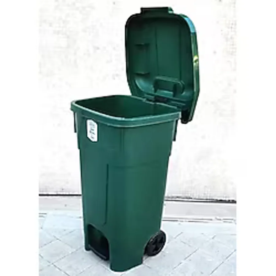 80 Litre Kapasiteli Büyük Boy Pedallı Çöp Kovası Kapaklı Ve Tekerlekli Çöp Konteyneri 80 litre Çöp Konteyneri