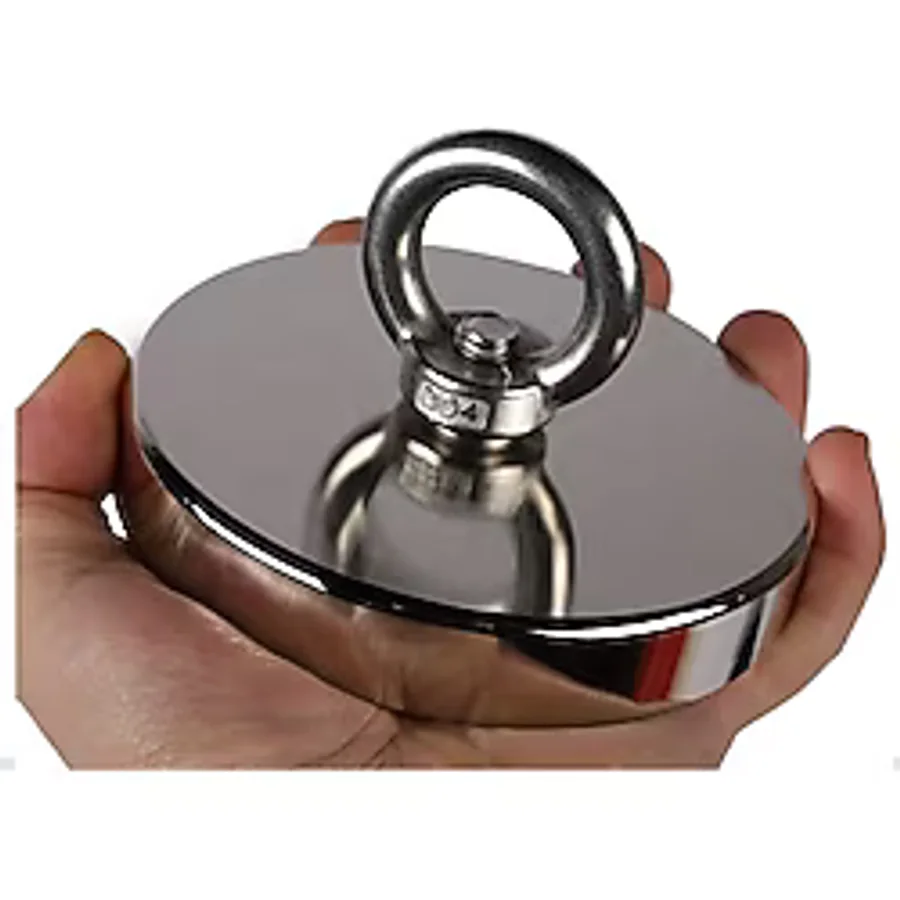 80 Mm Çapında Dev Neodyum Pot Mıknatıs Fishing Magnet Kanca Kurtarma Mıknatısı