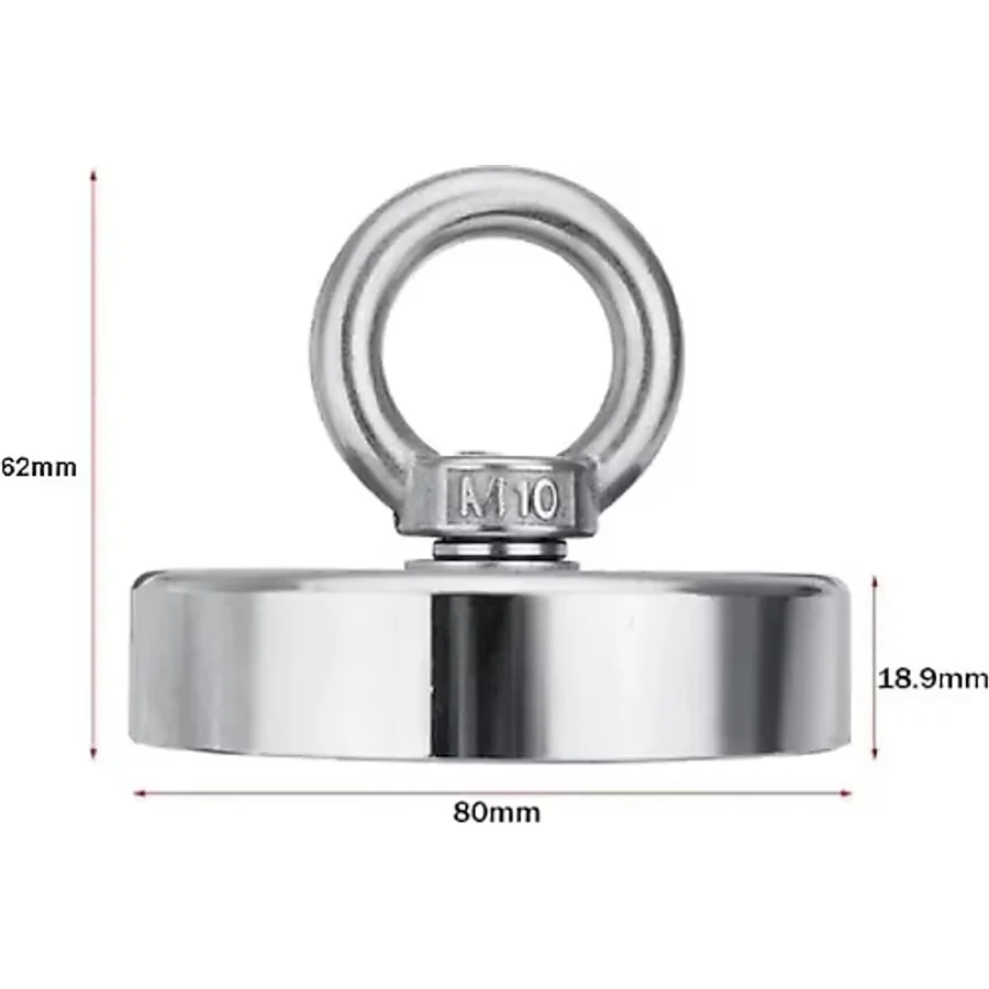 80Mm Fishing Magnet - Neodyum Pot Mıknatıs