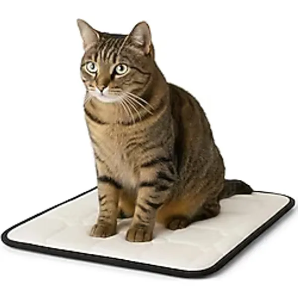 80x45 cm Ortopedik Kedi Yatağı Yumuşak ve Destekleyici Yatak, Kaymaz Tabanlı, Yıkanabilir Kedi Yatağı, Uzun Ömürlü Peluş Minder, Evcil Hayvan Konfor Yatağı