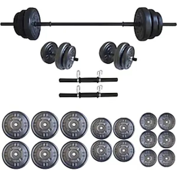 85 KG Ağırlık Seti 85 Kg Vücut Geliştirme Aleti Halter Seti (80 kg Plaka Ağırlığı)